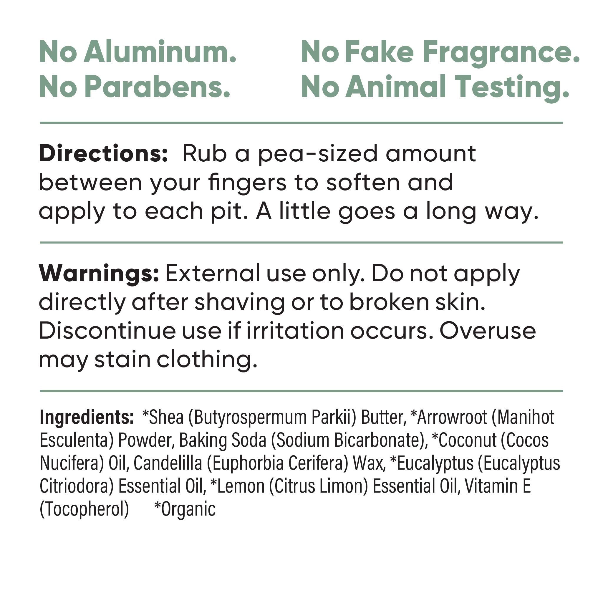 Natural Deodorant Jar - Baking Soda