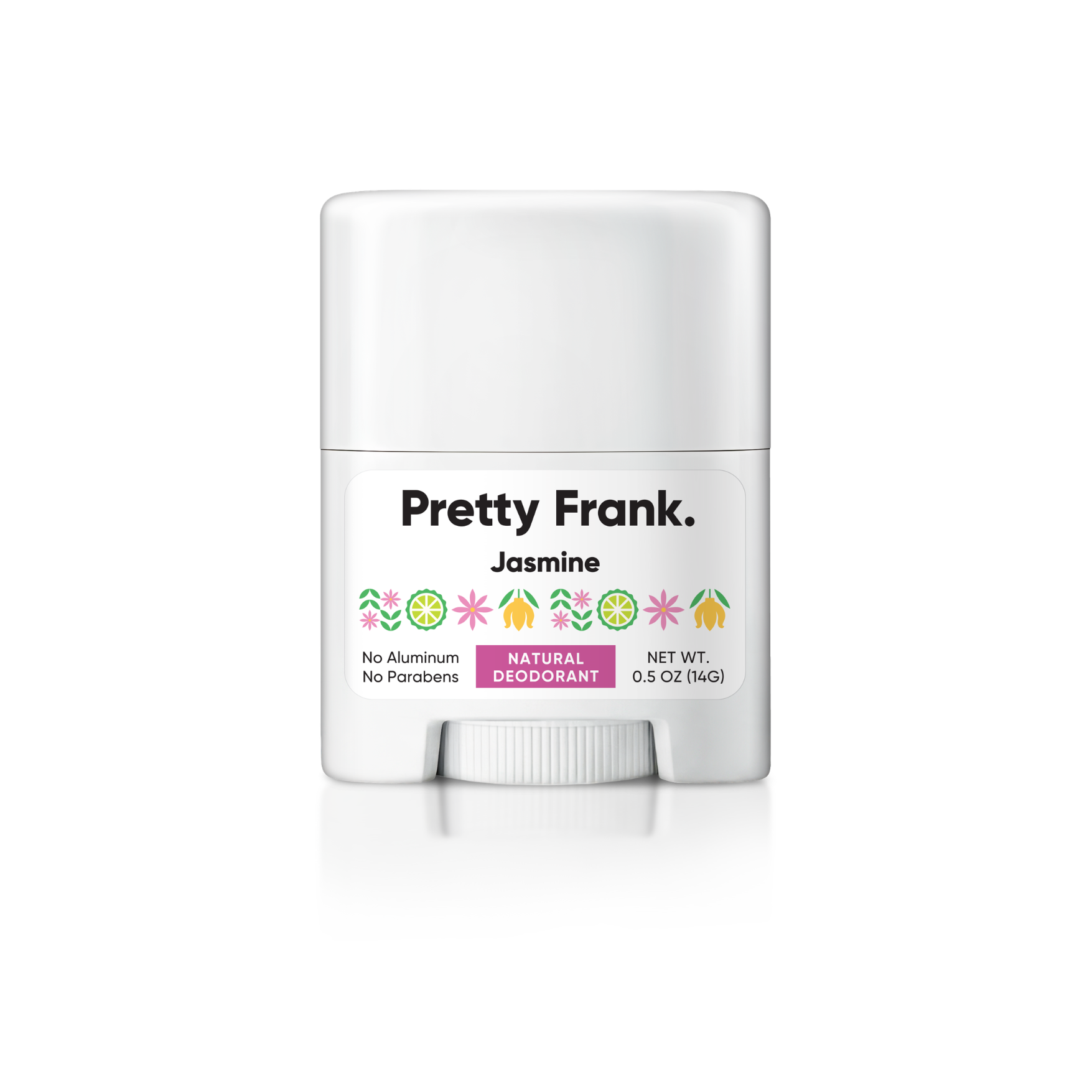 Pretty Frank Natural Aluminum-Free Travel Deodorant Sticks, Unscented, Orange Vanilla & Jasmine, Baking Soda (3-Pack)
