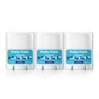 Pretty Frank Natural Aluminum-Free & Baking Soda-Free Travel Deodorant Sticks, Unscented (3-Pack)