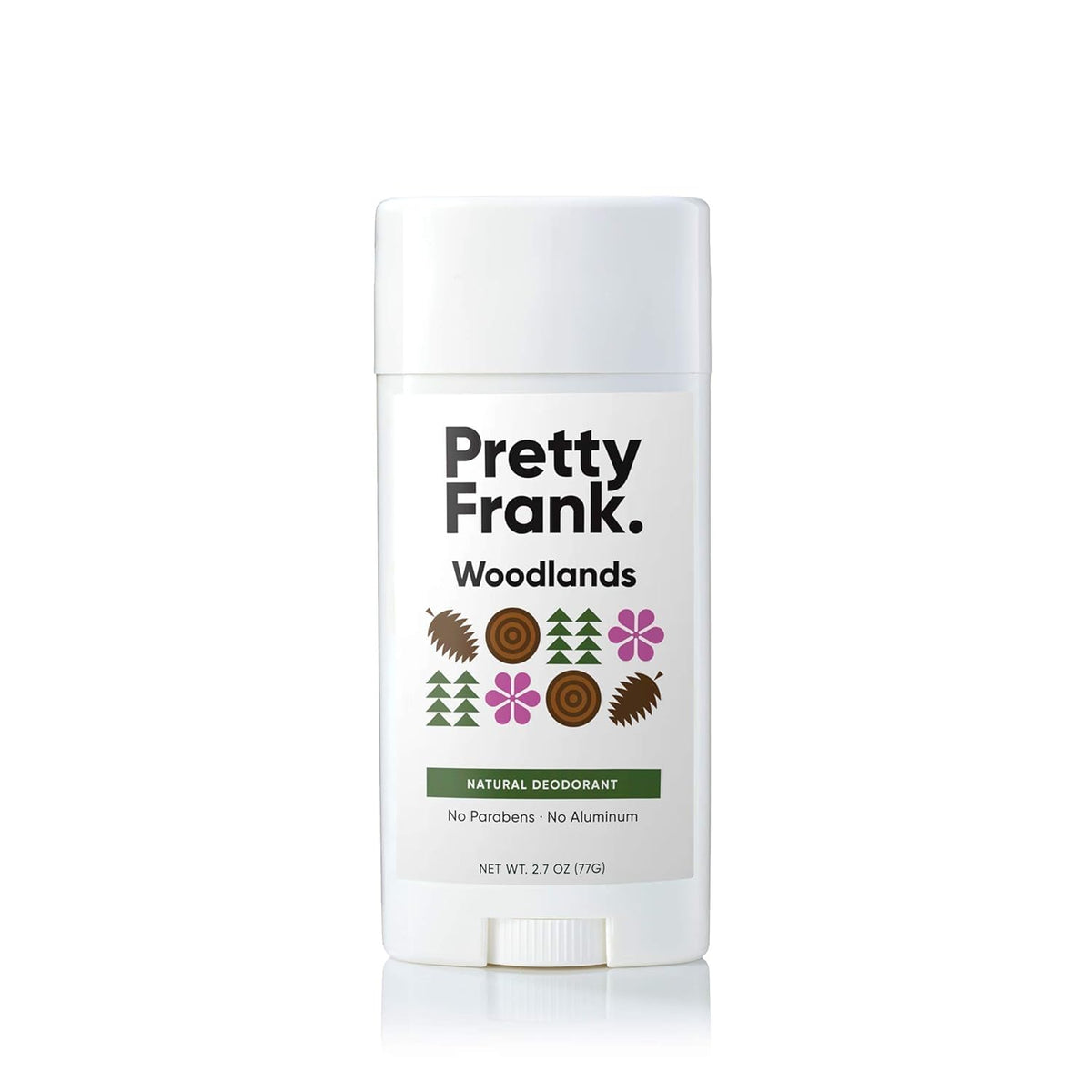Pretty Frank Woodlands extra strength natural deodorant stick with baking soda