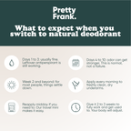 Pretty Frank guide to what to expect when you switch to natural deodorant