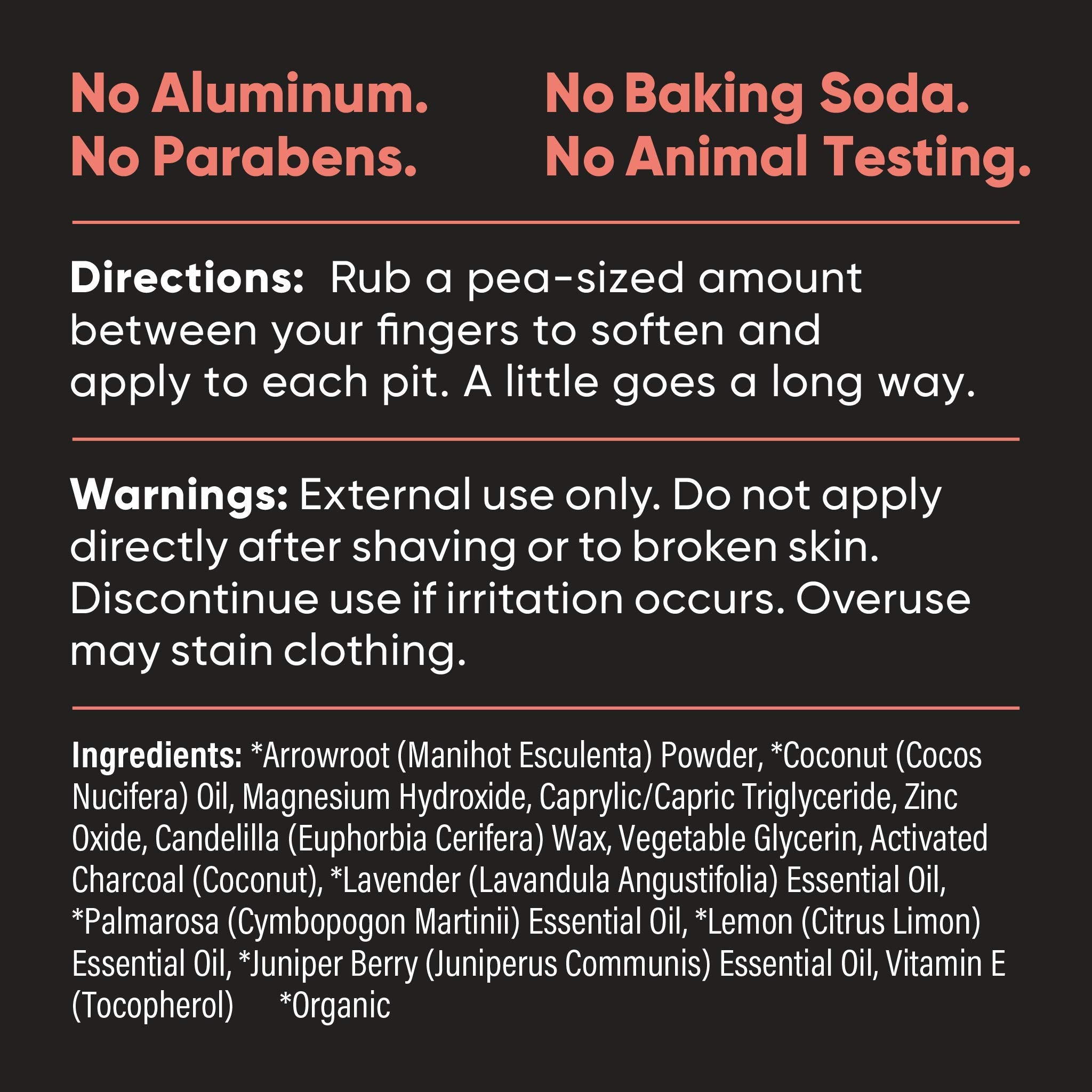 Natural Deodorant Jar - Baking Soda Free