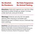 Pretty Frank Vanilla Peppermint extra strength natural deodorant stick with baking soda directions, warnings, and full ingredient list
