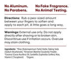 Pretty Frank Unscented extra strength natural deodorant jar with baking soda directions, warnings, and full ingredient list