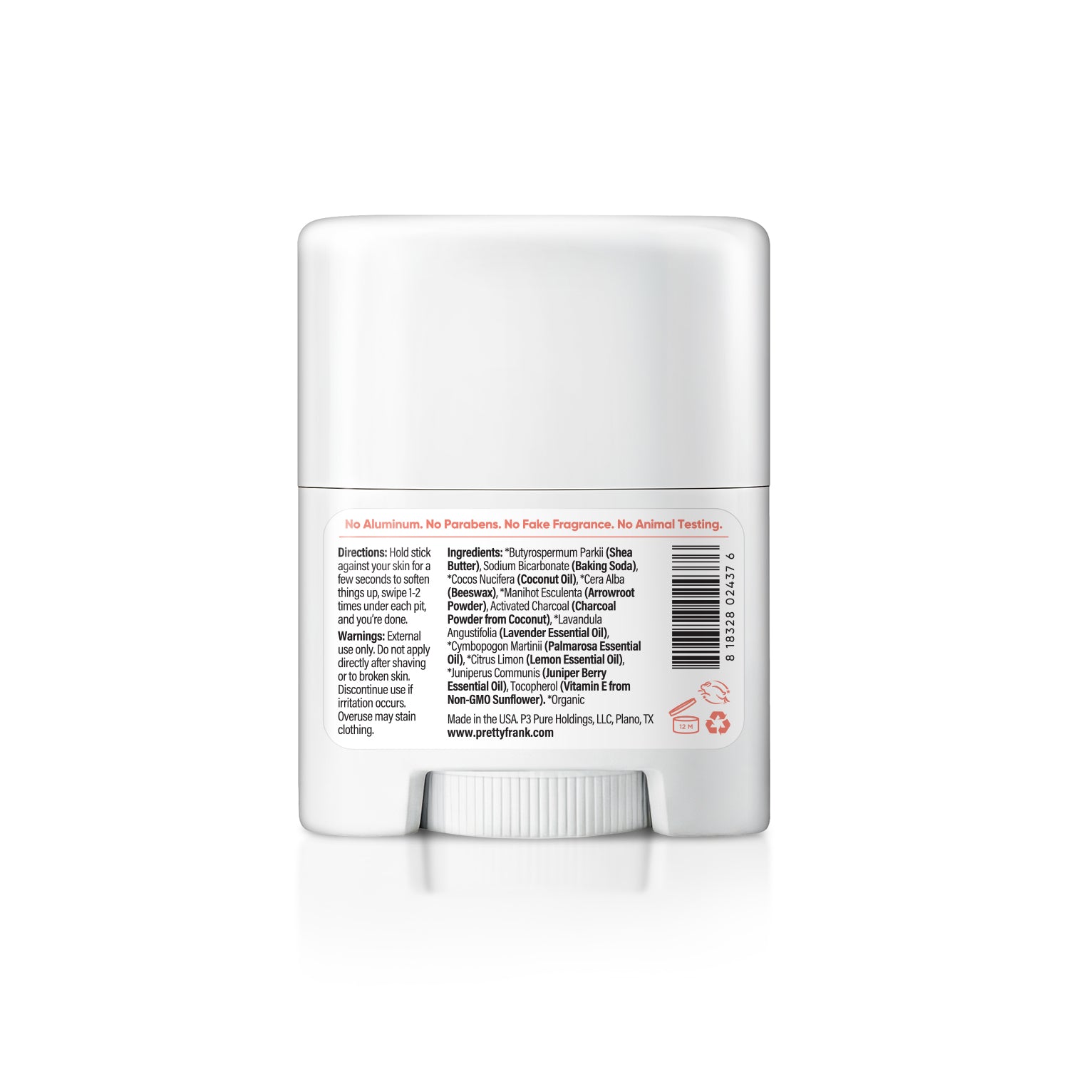 Mini Travel Size Natural Deodorant - Baking Soda - Extra Strength Formula