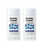 Pretty Frank Unscented extra strength natural deodorant 2-pack with baking soda