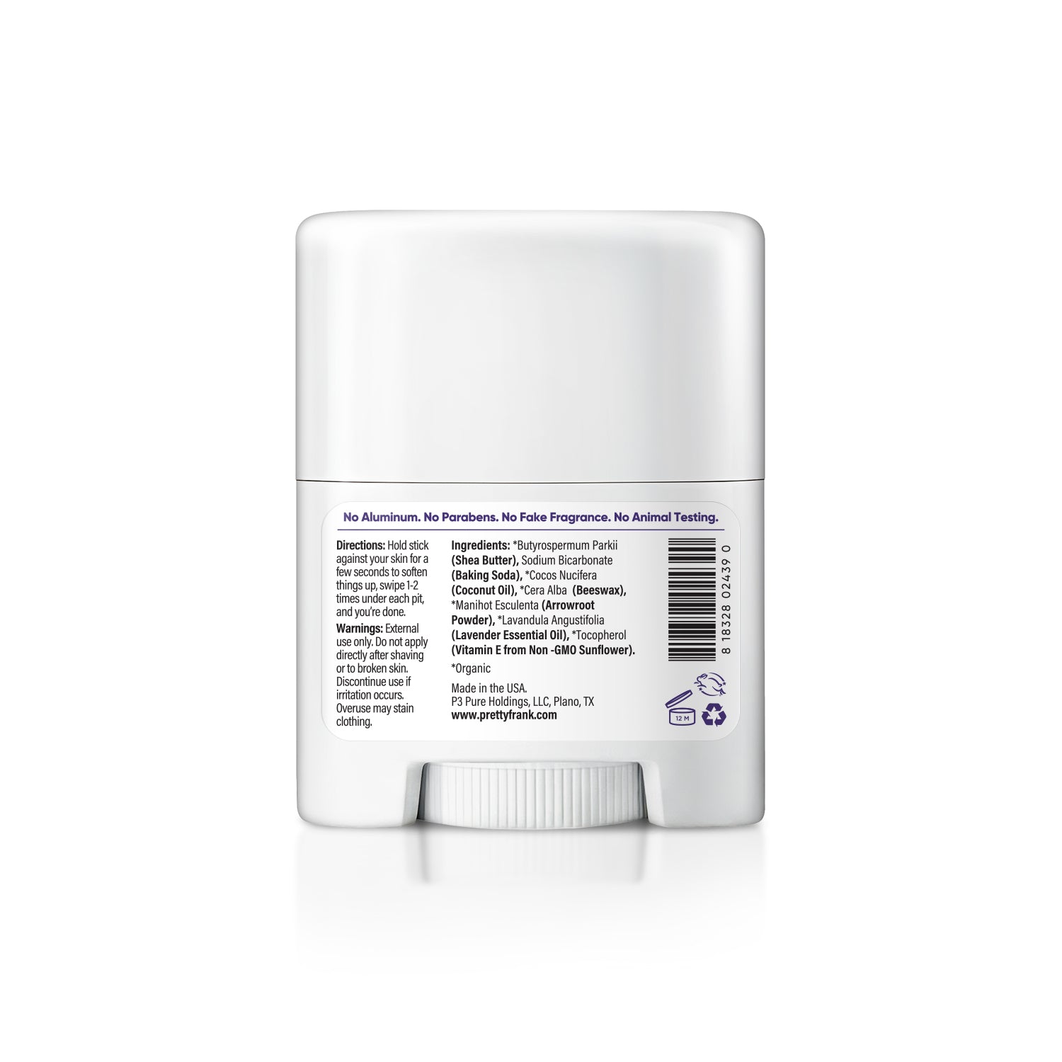 Mini Travel Size Natural Deodorant - Baking Soda - Extra Strength Formula