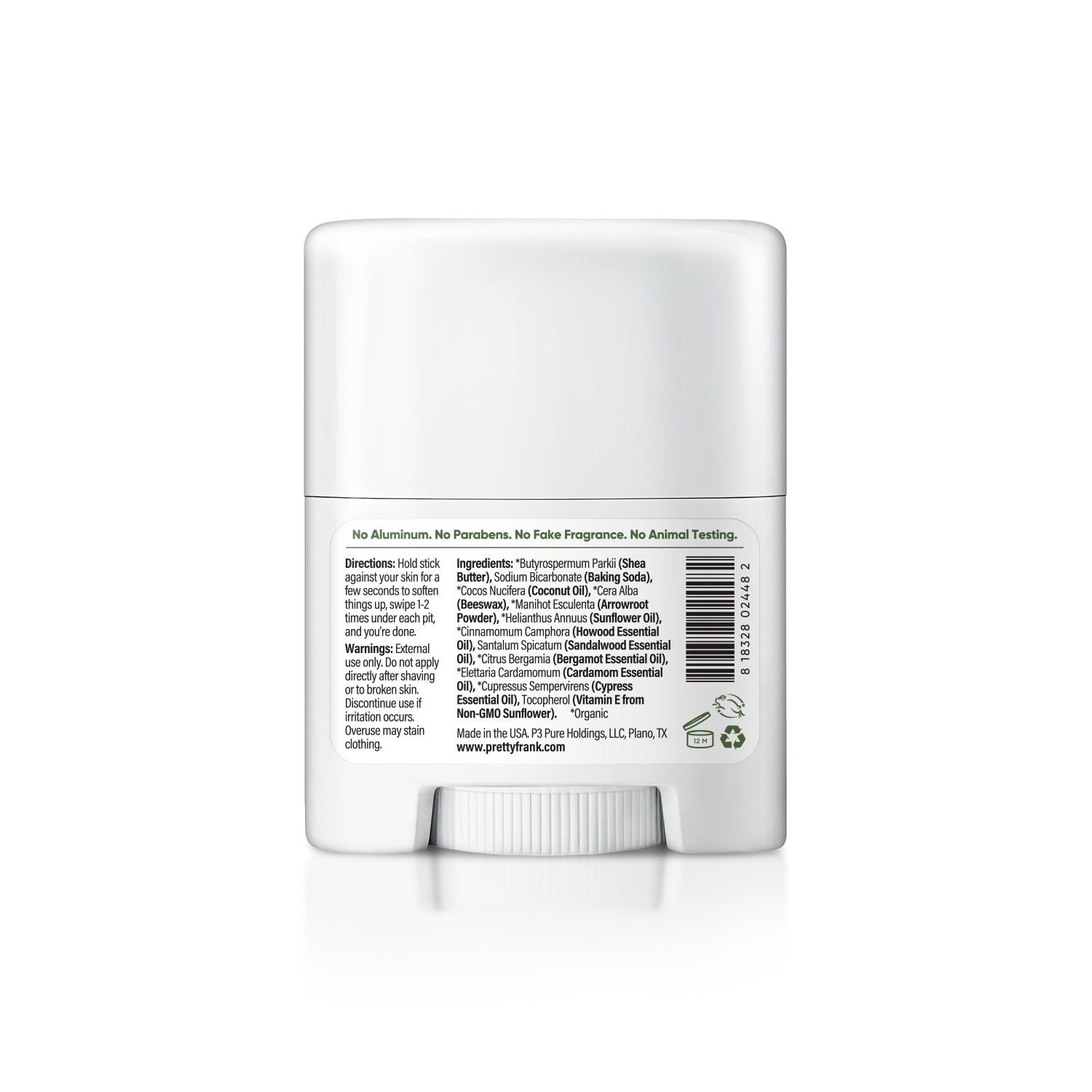 Mini Travel Size Natural Deodorant - Baking Soda - Extra Strength Formula