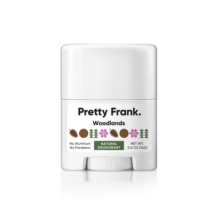 Pretty Frank Natural Aluminum-Free Travel Deodorant Stick, Baking Soda