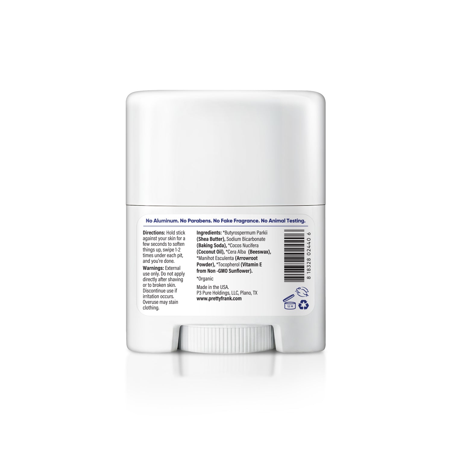 Mini Travel Size Natural Deodorant - Baking Soda - Extra Strength Formula
