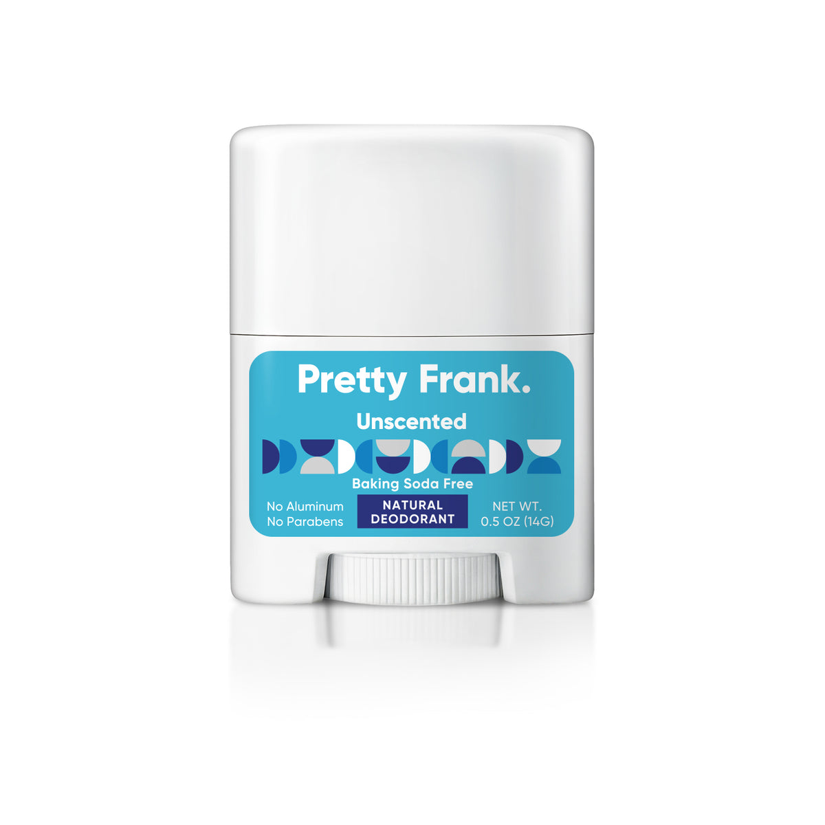 Pretty Frank Unscented baking soda free travel size deodorant