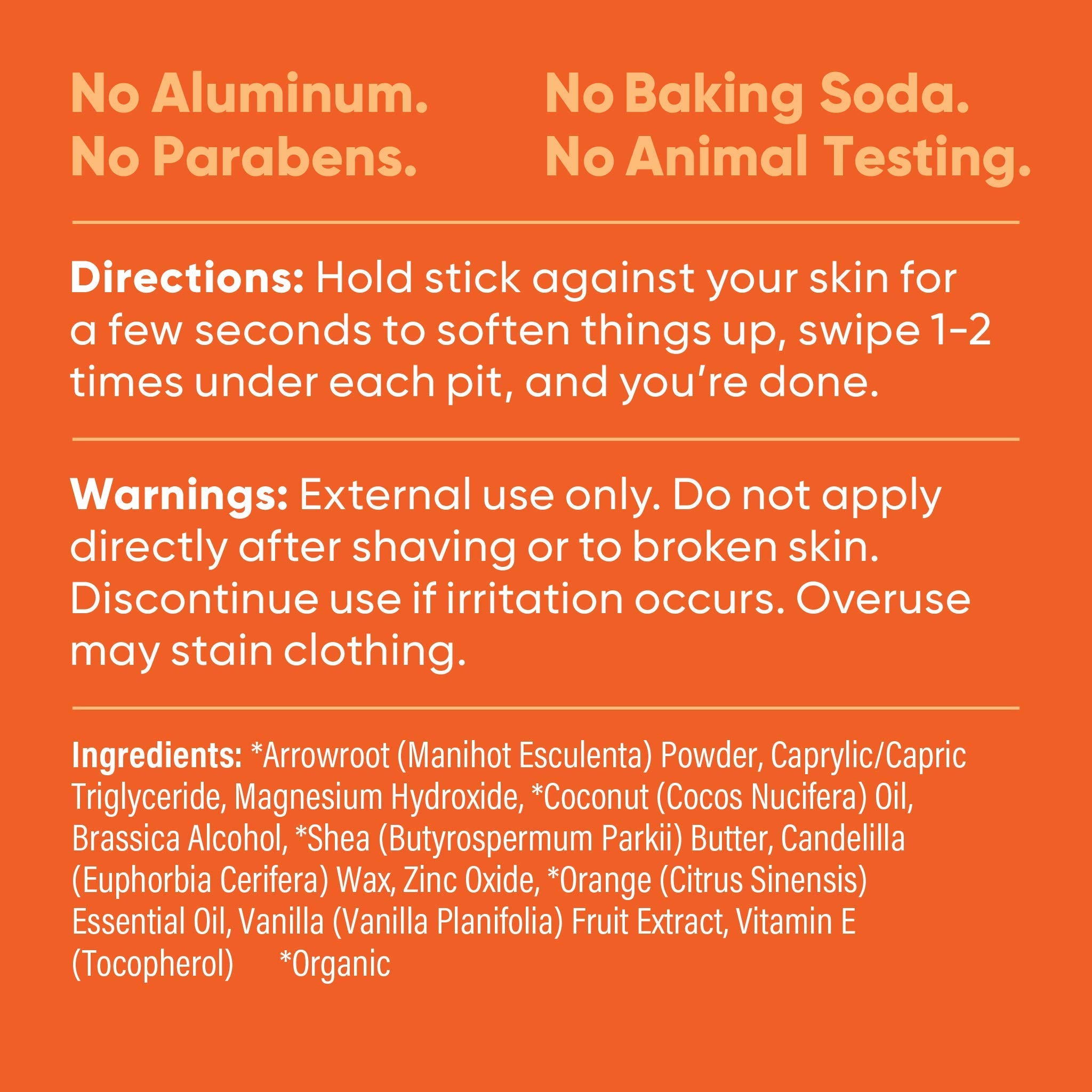 Natural Deodorant - Baking Soda Free