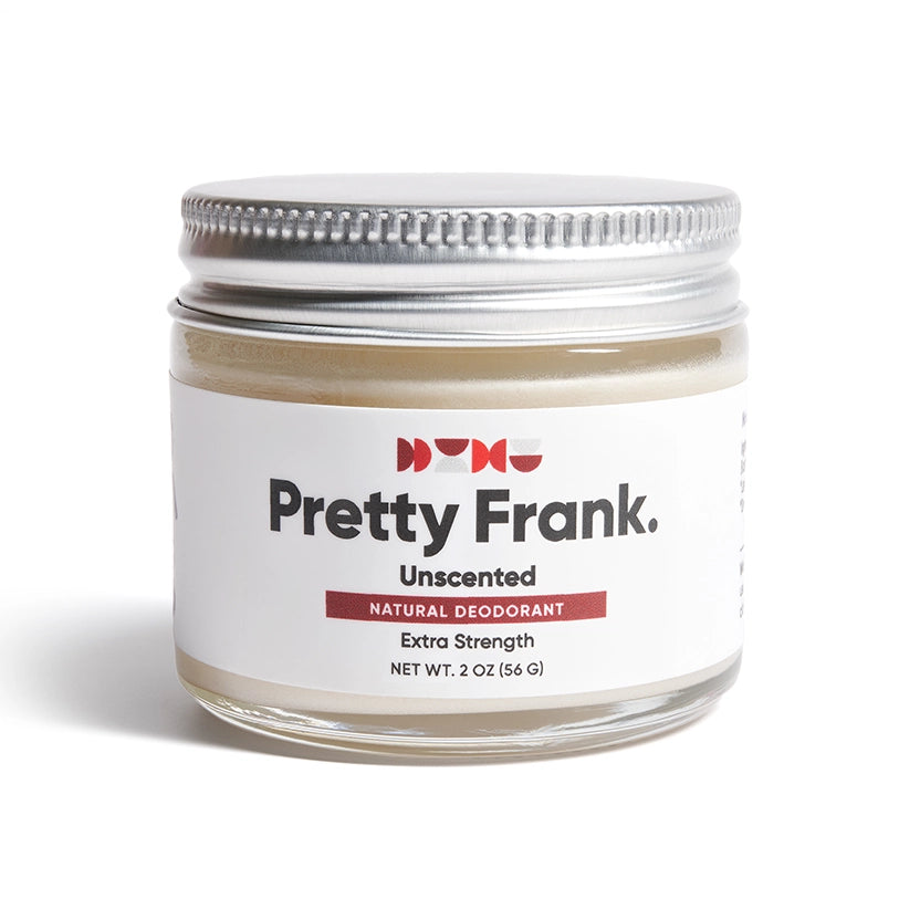 Extra Strength Unscented natural deodorant jar with baking soda – Pretty Frank